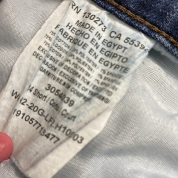 Lee‎ Jeans Womens Size 14 Short Dark Wash Denim Relaxed Fit Straight Mid Rise - Picture 4 of 12